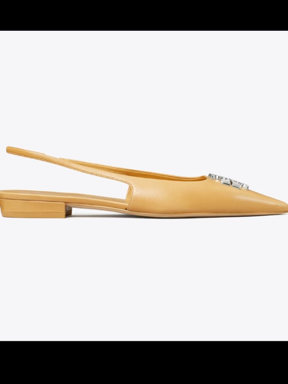 NIB Tory Burch ELEANOR SLINGBACK FLAT Size 7.5 Honeycomb Tan - Picture 11 of 12